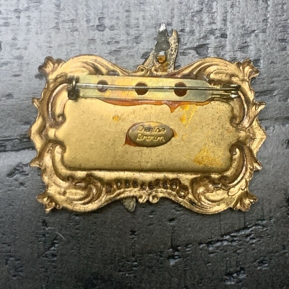 Vintage Denise Brown Brooch Doberman Brooch Pet Dog Pin - Picture 2 of 7